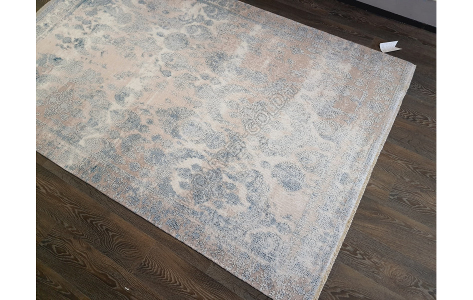 Безворсовый ковер лофт дизайн BANCO P1055 BEIGE-NAVY